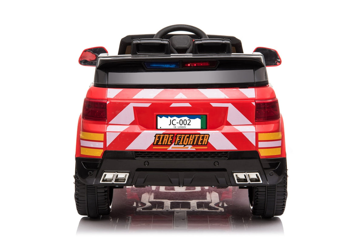 Kids Ride on Fire Truck 12v with Parental Remote Flashing Lights and Siren