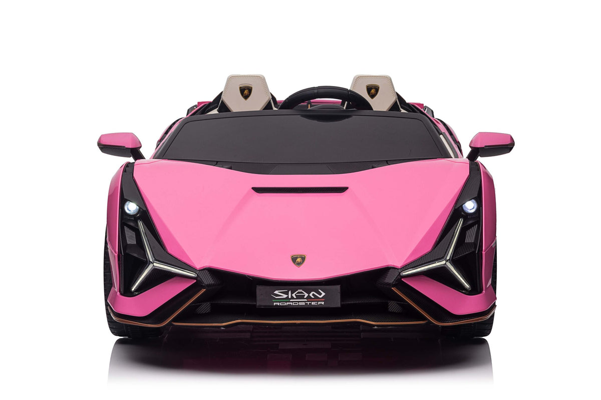 Kids 2 Seater Lamborghini Sian Ride On Car - Pink