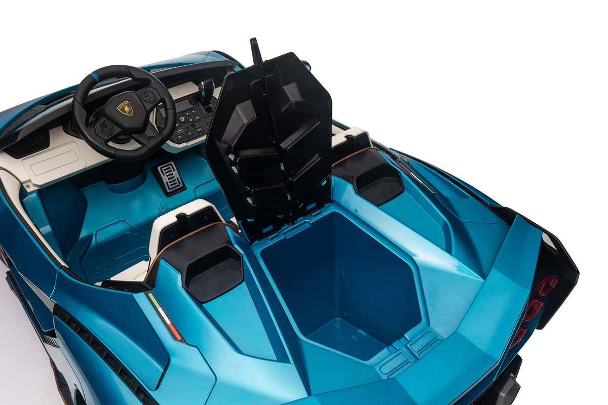 Kids 2 Seater Lamborghini Sian Ride On Car - Blue