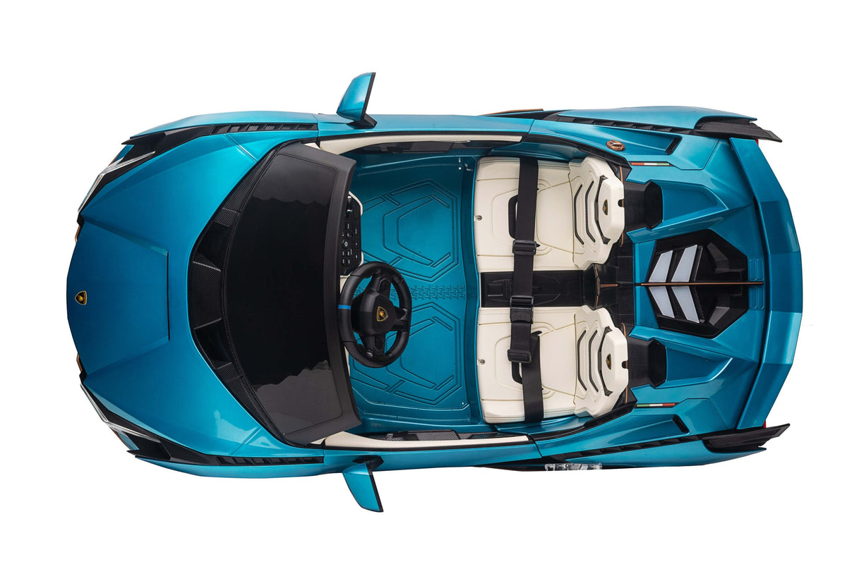 Ultimate Children's Electric Car: Give your little one the thrill of the road with this stunning 2-seater Lamborghini Sian ride-on, available in vibrant pink or classic blue, perfect for siblings or friends.