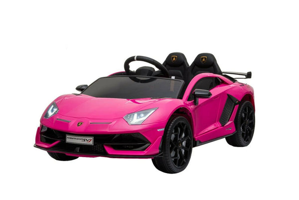 Pink lamborghini svj ride on car for kids