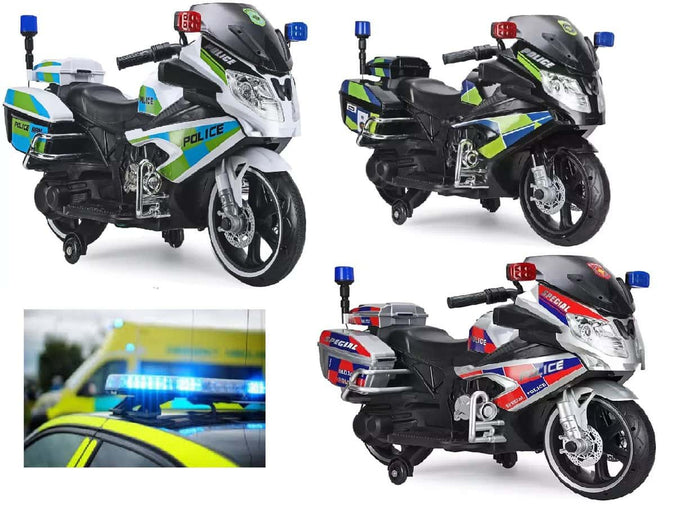 Ride On Electric Police Bike 12v with Loud Speaker
