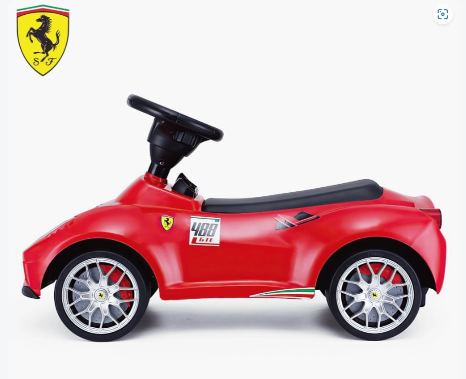 Toddlers Push Along Red Ferrari