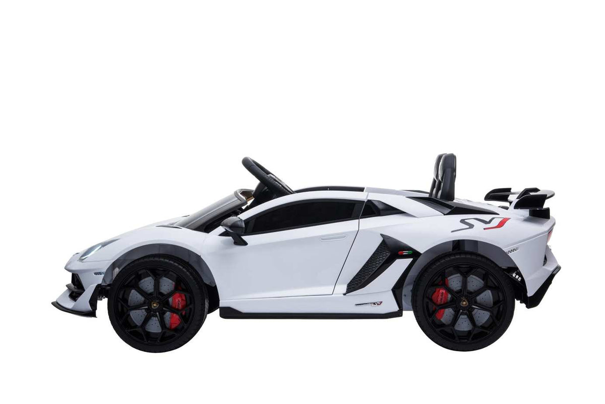 Licensed Lamborghini SVJ 12V Children’s Electric Ride On Car in White