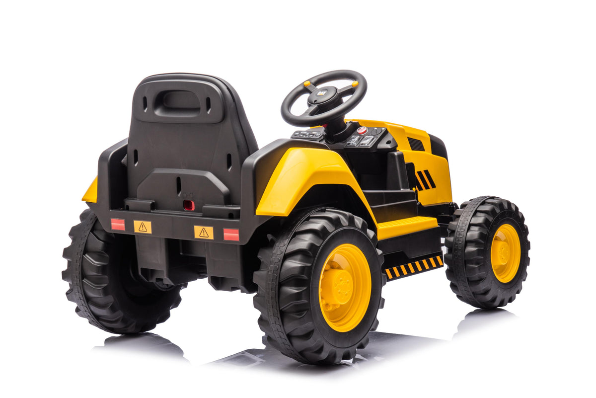 Licensed CAT Ride On Kids Electric Tractor – 12V Battery, Remote Control & MP3