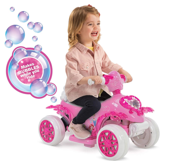 Disney Princess Electric Quad Bike with Bubble Feature