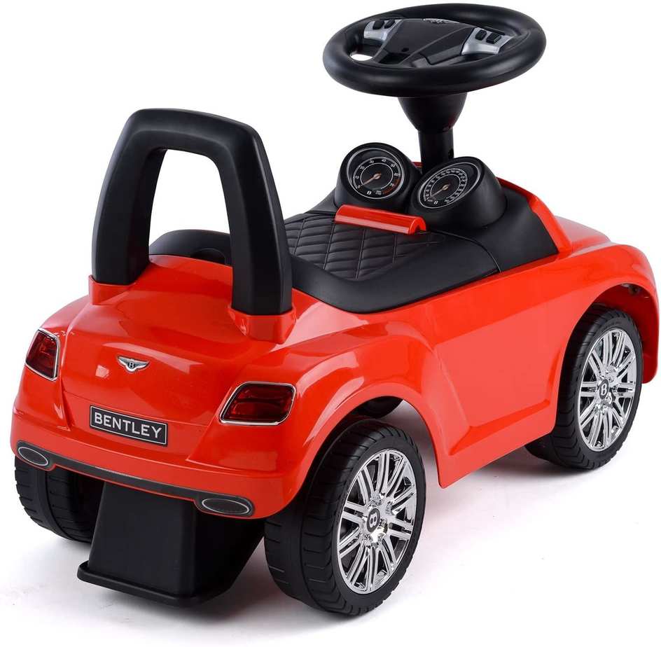 Red Licensed Bentley GT Foot to Floor Push Along Ride on