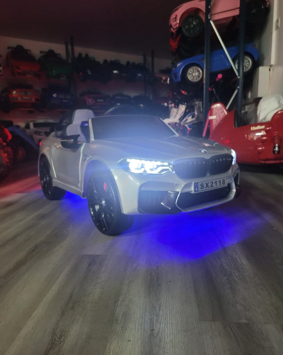 BMW M5 Kids Ride on Electric Car 12v With leather Seats and Eva Wheels