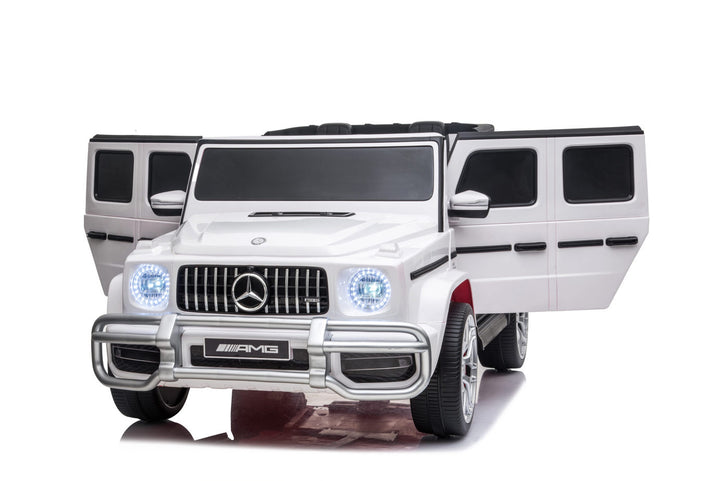 24v white kids car amg