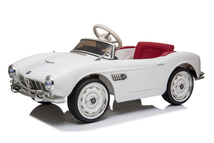 white bmw kids ride on car