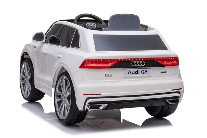 Licensed 12v Audi Q8 SUV with Parental Remote Control - White