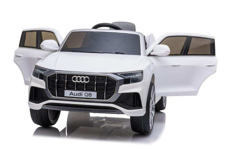 Licensed 12v Audi Q8 SUV with Parental Remote Control - White