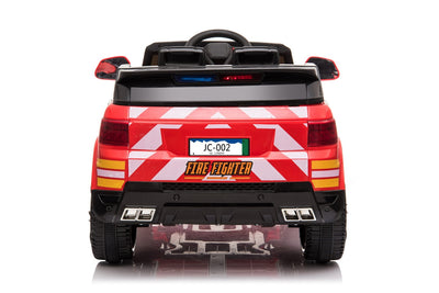 Kids Ride on Fire Truck 12v with Parental Remote Flashing Lights and Siren