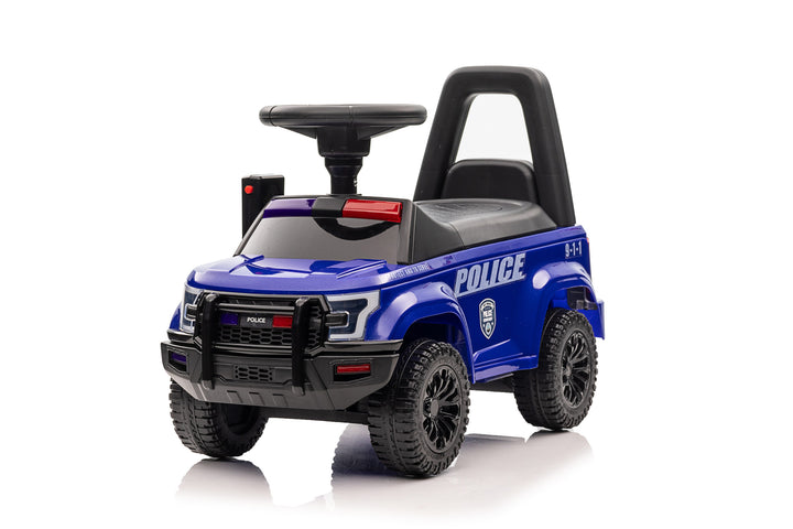 Blue foot-to-floor police car for toddlers