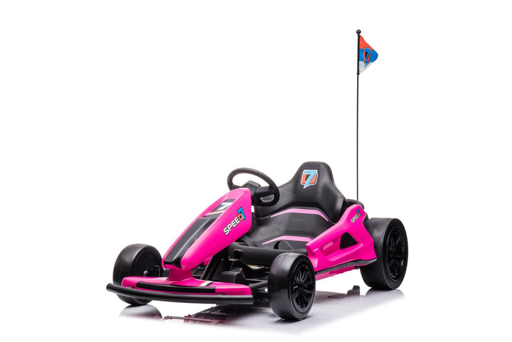 large pink electric go kart