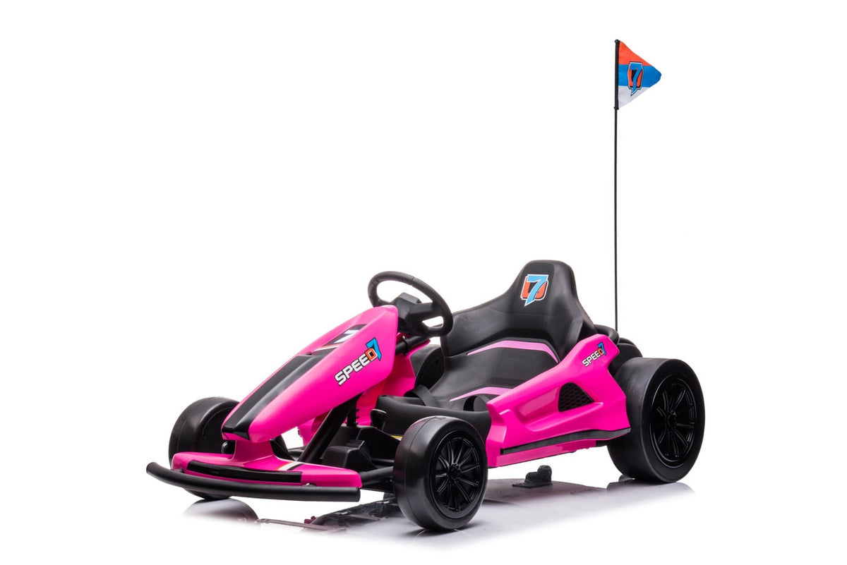 girls pink electric go kart