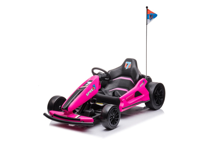 drifting go kart pink