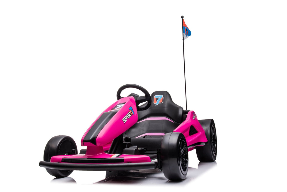 pink 24v electric go kart