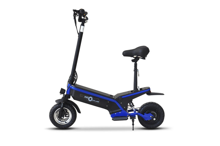 Neo Outlaw Blue 500w Scooter with Seat