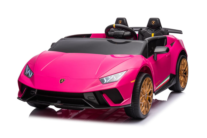 Pink 24v Kids electric Lamborghini ride on car