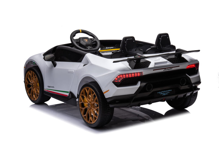 2 seater Lamborghini white kids car