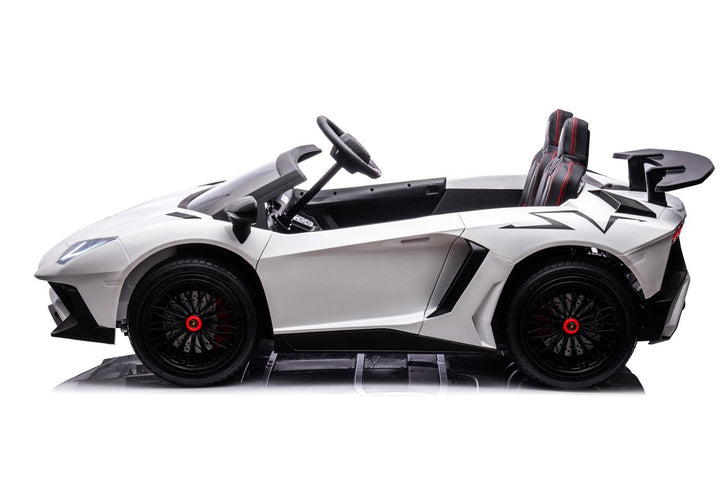 White XXL 2 Seater Lamborghini Ride on