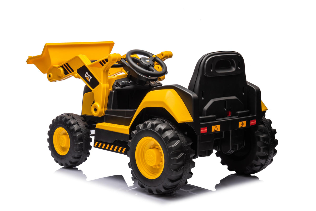 Caterpillar CAT Kids Electric Front Loader Tractor – 12V Ride On with Bucket, MP3 & Parental Remote