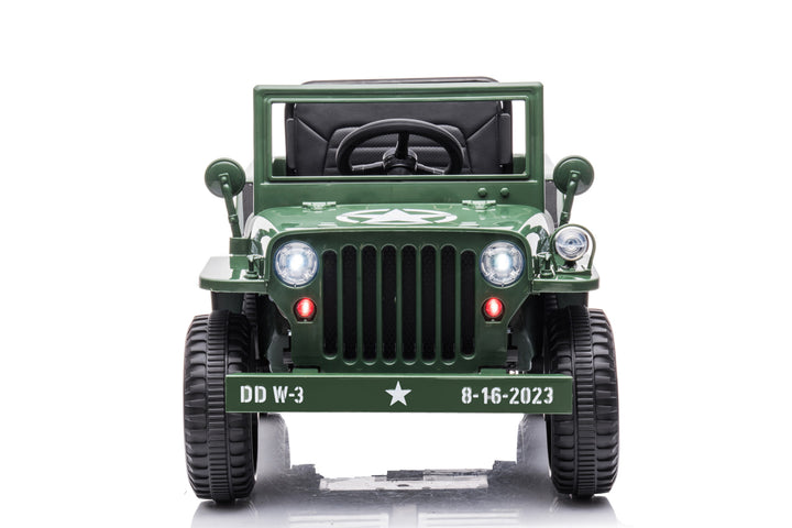Kids Willys Jeep ride-on car, electric powered