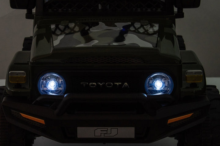 Jeep wide on car with lights