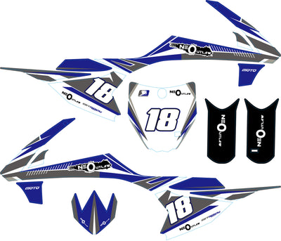 Dirtbike Stickers Blue