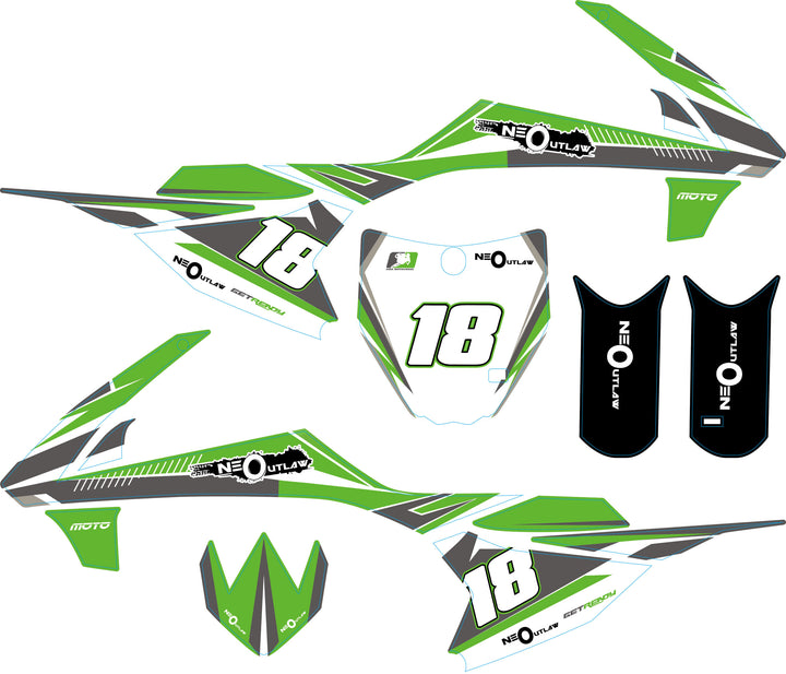 Dirtbike Stickers Green