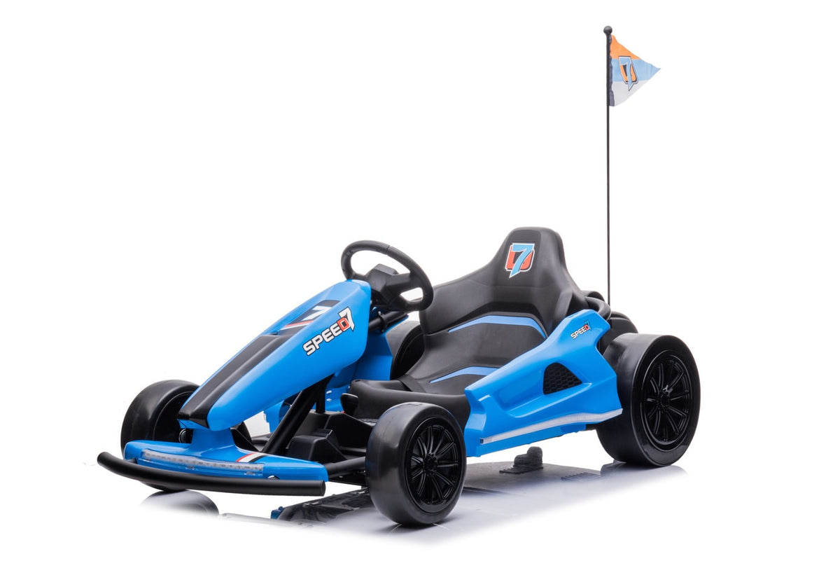 blue go kart