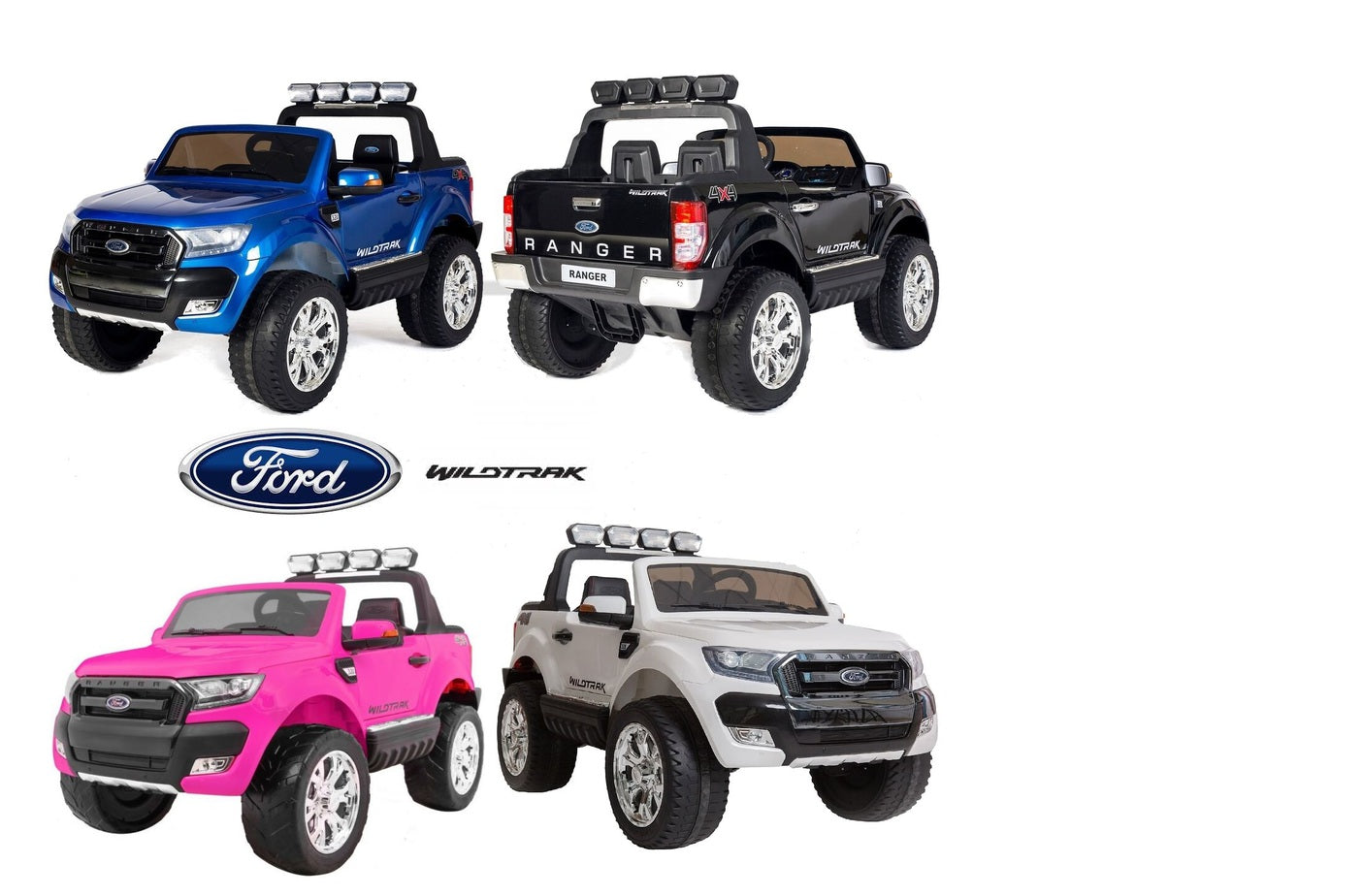 24v Kids Ford Ranger 4WD Pickup Truck 2 Seater With MP4 – Electric Ride ...