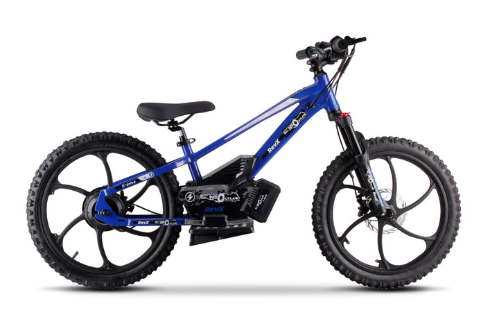 Blue electric balance bike 8 years