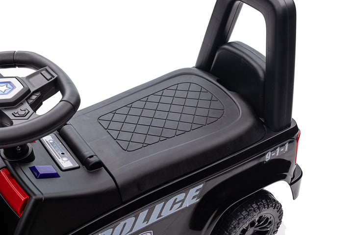 Early learning police vehicle for toddlers, black