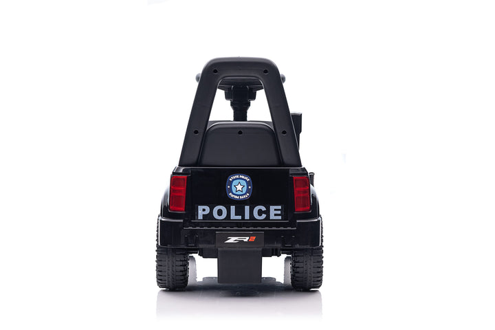 Indoor/outdoor police car toy for toddlers, black