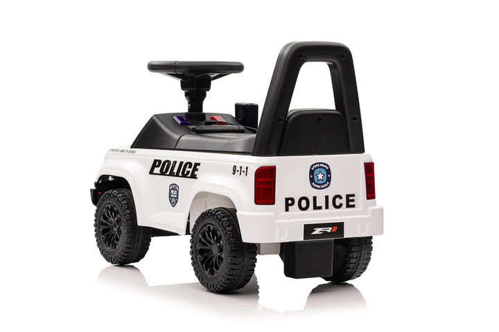 Toddler's first police car, foot propulsion, white