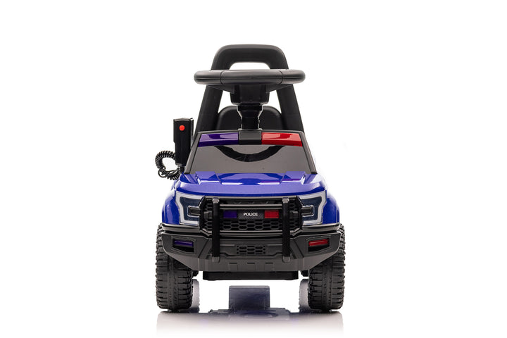 Police play car for toddlers, foot-driven, blue