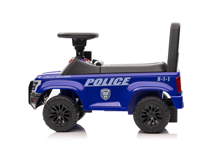 Baby's police car with foot power, blue