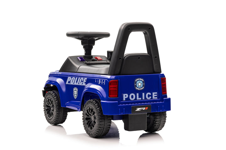 Early learning police vehicle for toddlers, blue