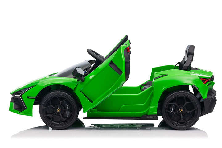 Kids ride on Lamborghini with parent remote