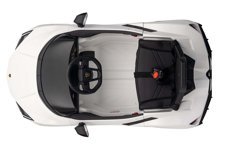 Kids white Lamborghini Ruevelto electric car