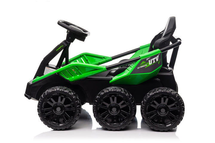 Green 6 Wheel Electric Go Kart