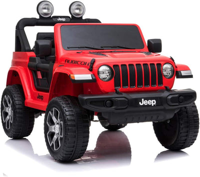Kids ride-on Jeep Wrangler Rubicon 12v with Leather Seats and Eva Wheels