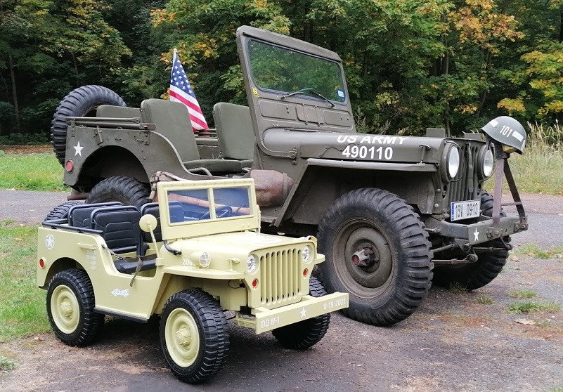 Khaki Jeep Kids Ride on
