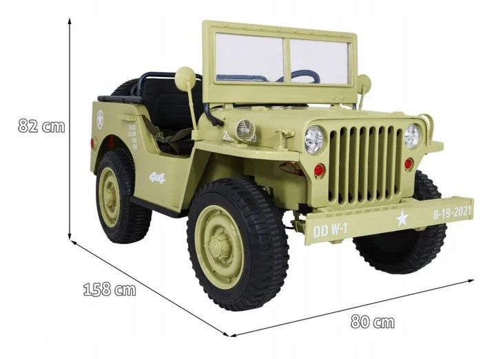 Khaki Ride on Willeys Jeep