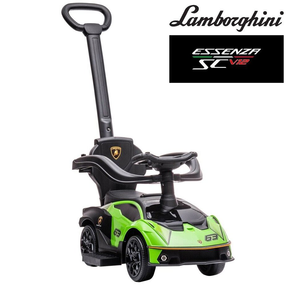 Lamborghini Essenza SCV12 Foot To Floor Ride on Car With Push Handle
