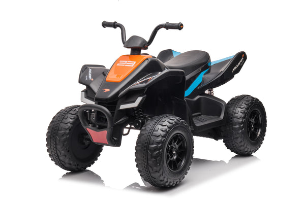 McLaren Kids Ride On Quad Bike 12v 4 Motors Leather Seat and Rubber Wheels