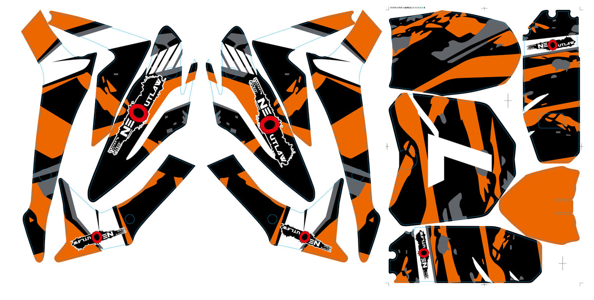 Neo HP110E 1200W Stickers Orange