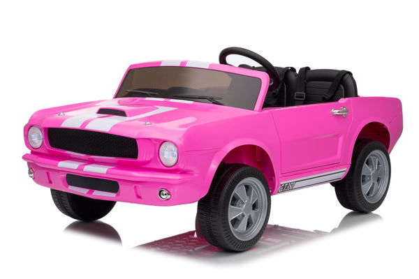 Shelby GT350 24V two-seater main image with blue and pink cars and background logo